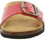 Damen Pantoletten rot, schlichtes Design, leicht anzuziehen und bequeme Passform -