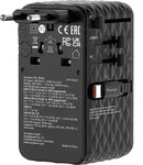 Verbatim Charge 'N' Travel 70W 2C Retractable Universal Travel Adapter Black -