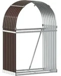 vidaXL Kaminholzunterstand Braun 80x45x120 cm Verzinkter Stahl - Braun