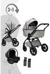 Moon Kombikinderwagen Gio 2.0 Set mit Babyschale Cosmo 2.0 ghost