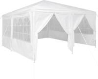 vidaXL Party-Zelt Wei&szlig; 400 x 400 x 266 cm Polyethylen