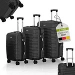 Juskys Hartschale Kofferset Reisekoffer 3 teilig - Zahlenschloss, ger&auml;uscharme...