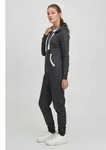 OXMO OXBenna Damen Overall Jogginganzug Onesize mit Kapuze Kordel K&auml;ngurutasche