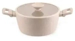 Fackelmann x Pamela Reif Shell Kochtopf mit Deckel, &Oslash; 24 cm, pastell-beige, 2-tlg.