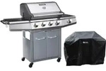 Gasgrill mit LED "Bingo 5" - 5 Brenner davon 1 Seitenbrenner - 15,2 kW + Schutzh&uuml;lle