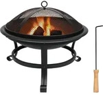 Grafner Feuerschale mit Funkenschutz, Kohlerost und Sch&uuml;rhaken, &Oslash; 50 cm,