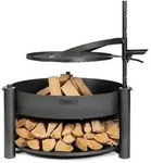 CookKing Stahl Feuerschale Montana X 60 Inkl. Holzlager & Zubeh&ouml;r Schwarz...