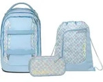 Satch, Schulrucksack-Set PACK Summer Era 3-teilig, ab 5. Klasse - Blau