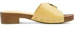 Tamaris Damen Pantolette Clog mit Sohle in Holzoptik und Nieten 1-27315-46,