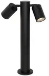 Stehende Au&szlig;enleuchte Schwarz 45 cm IP44 Verstellbar 2 Licht Duo - Schwarz