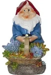 Star Trading 480-86 LED-Solar-Figur "Gnomy", Zwerg mit Blumenkorb, 5 warmwhite...