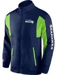 Seattle Seahawks Woven Track Jacket - Navy - M