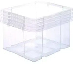 BigDean 4x Stabile Kunststoffbox Eurobox (Dreh Stapelbar) 44x35x24cm passt in