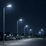 LED Stra&szlig;enlampe Au&szlig;enleuchte, grau, kaltwei&szlig;, IP65 - Grau