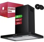 LEVIVO A++ Dunstabzugshaube 60cm Umluft & Abluft mit 380 m3/h Luftleistung,