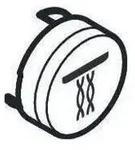 Druckknopf Symbol Whirl schwarz Symbol Whirl schwarz - Schwarz