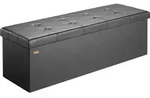 CASARIA&reg; Sitzbank mit Stauraum Faltbar Schwarz 115x40x40cm Gepolstert Deckel