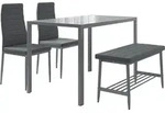 Esstisch-Set Vicco Grand Grau 120 x 70 cm 4-teiliges Set, Model 51845 - Grau