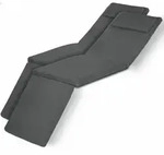 Beautissu 2er Set Luxus Deckchair Auflage LoftLux DC, 175x45x5cm, Graphitgrau -