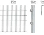 Alberts Doppelstabmatten Zaun, H&ouml;he 100 cm, L&auml;nge 30 m, Zaun-Komplettset zum