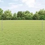 vidaXL Geschwei&szlig;ter Drahtzaun 25 x 0,6 m (B x H) Feuerverzinkter Stahl - Silber
