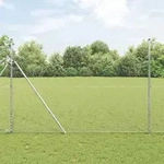 vidaXL Hexagonzaun Silber 1.6 x 25 m Verzinkter Stahl - Silber