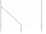 vidaXL Schwei&szlig;drahtzaun mit Spikes 25 x 1,4 m (B x H) - Silber