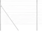 vidaXL Ground Fix Geschwei&szlig;ter Drahtzaun 25 x 1,6 m (B x H) - Silber