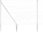 vidaXL Schwei&szlig;drahtzaun mit Spikes 25 x 1,6 m (B x H) - Silber