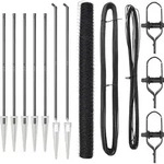 vidaXL Schwei&szlig;drahtzaun mit Spikes 10 x 1,5 m (B x H) - Grau