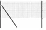 vidaXL Ground Fix Geschwei&szlig;ter Drahtzaun 25 x 0,8 m (B x H) - Grau