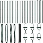 vidaXL Ground Fix Geschwei&szlig;ter Drahtzaun 50 x 1,4 m (B x H) - Grau