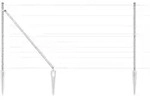 vidaXL Schwei&szlig;drahtzaun mit Spikes 25 x 1,2 m (B x H) - Silber