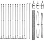 vidaXL Geschwei&szlig;ter Drahtzaun mit Betonfundament 25 x 1,6 m (B x H) - Silber
