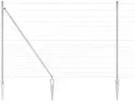 vidaXL Schwei&szlig;drahtzaun mit Spikes 25 x 1,6 m (B x H) - Silber