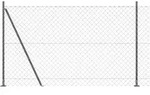 vidaXL Geschwei&szlig;ter Drahtzaun mit Betonfundament 25 x 1,4 m (B x H) - Grau