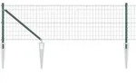 vidaXL Schwei&szlig;drahtzaun mit Spikes 50 x 0,4 m (B x H) - Gr&uuml;n