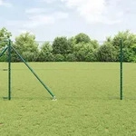 vidaXL Schwei&szlig;drahtzaun mit Spikes 50 x 1,2 m (B x H) - Gr&uuml;n