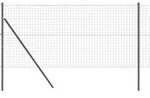 vidaXL Ground Fix Geschwei&szlig;ter Drahtzaun 10 x 1,4 m (B x H) - Grau