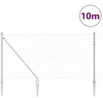 vidaXL Schwei&szlig;drahtzaun mit Spikes 10 x 1,4 m (B x H) - Silber