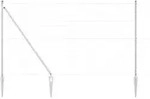 vidaXL Schwei&szlig;drahtzaun mit Spikes 10 x 1,6 m (B x H) - Silber