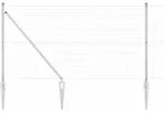 vidaXL Schwei&szlig;drahtzaun mit Spikes 10 x 1,4 m (B x H) - Silber