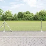 vidaXL Geschwei&szlig;ter Drahtzaun mit Betonfundament 50 x 0,5 m (B x H) - Silber