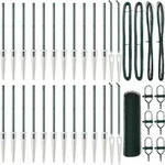 vidaXL Schwei&szlig;drahtzaun mit Spikes 50 x 1 m (B x H) - Gr&uuml;n