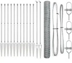 vidaXL Schwei&szlig;drahtzaun mit Spikes 25 x 1,2 m (B x H) - Silber