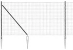 vidaXL Schwei&szlig;drahtzaun mit Spikes 25 x 1,2 m (B x H) - Grau