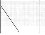 vidaXL Ground Fix Geschwei&szlig;ter Drahtzaun 10 x 1,5 m (B x H) - Grau