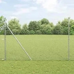 vidaXL Kettenzaun Silber - Silber