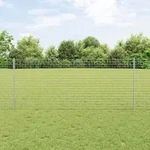 vidaXL Geschwei&szlig;ter Drahtzaun 10 x 1 m (B x H) Feuerverzinkter Stahl - Silber