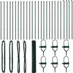 vidaXL Ground Fix Geschwei&szlig;ter Drahtzaun 50 x 1,2 m (B x H) - Gr&uuml;n